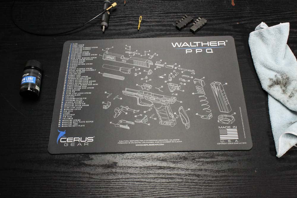 Walther® PPQ® Schematic Handgun Mat