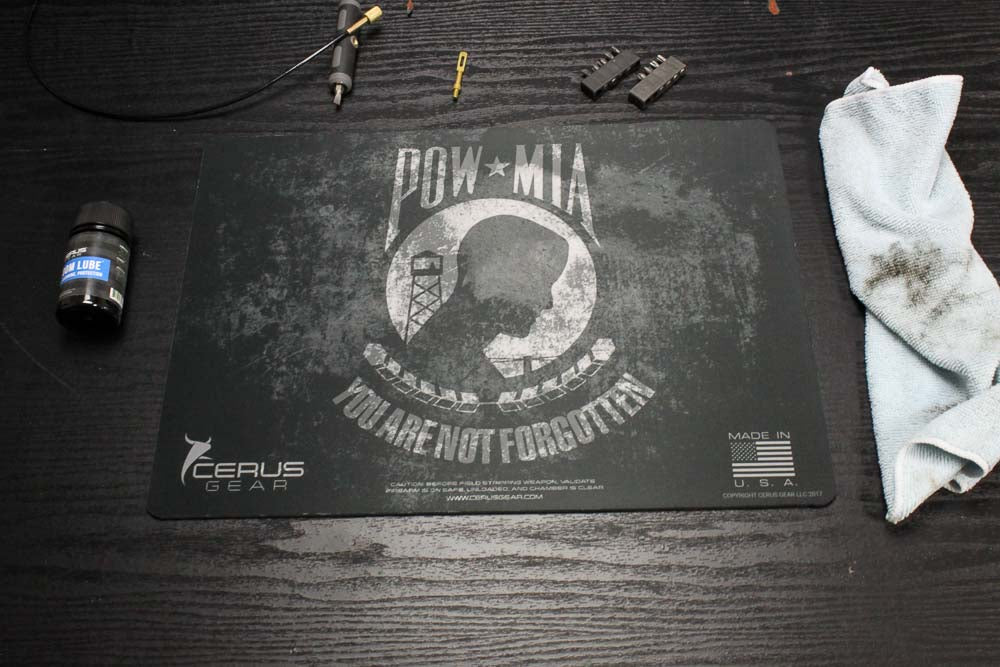 POW MIA Handgun Mat