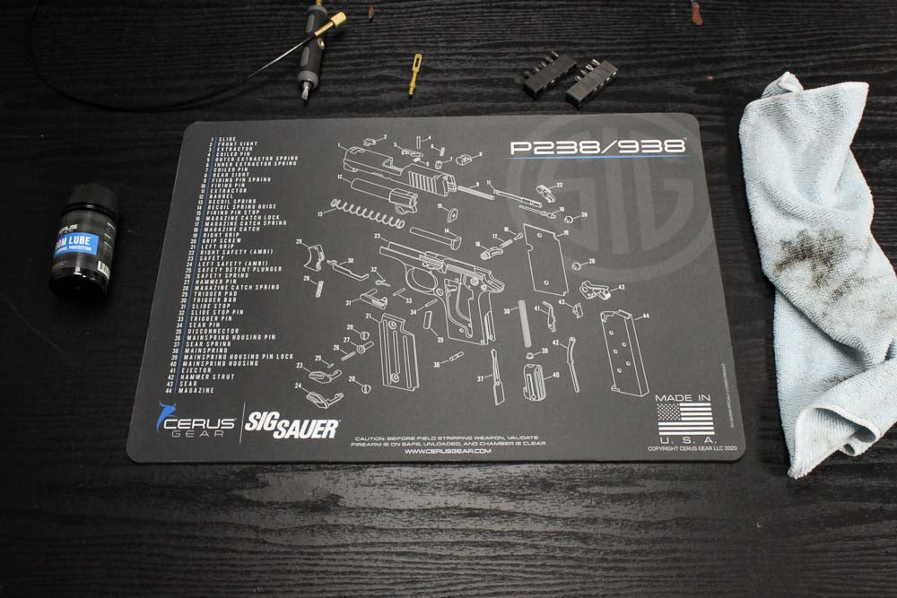SIG SAUER® P238/P938 Schematic Handgun Mat