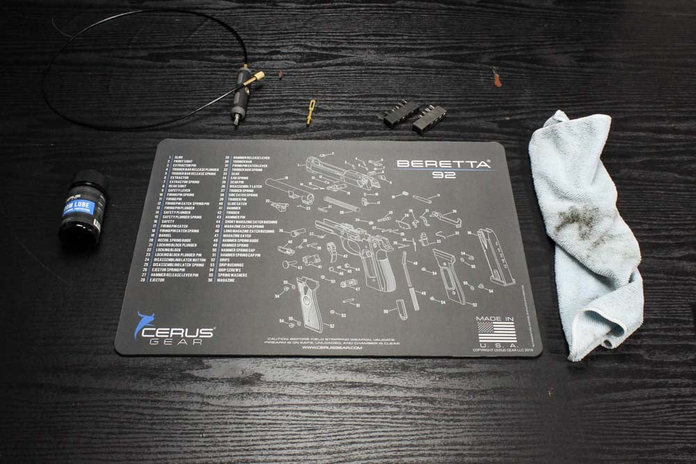 Beretta® 92 Schematic Handgun Mat