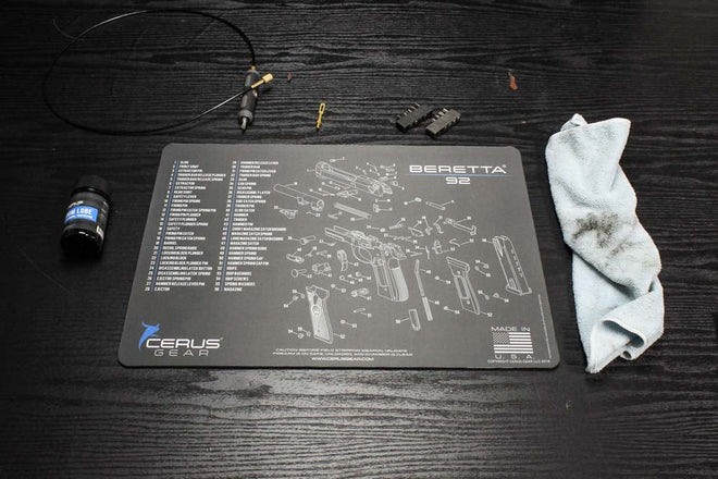 Beretta® 92 Schematic Handgun Mat