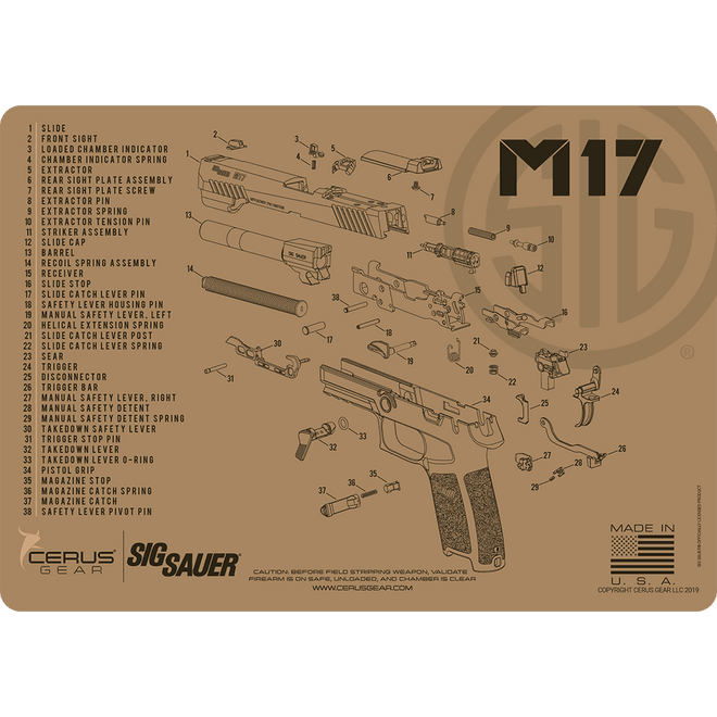 SIG SAUER® M17 Schematic Handgun Mat