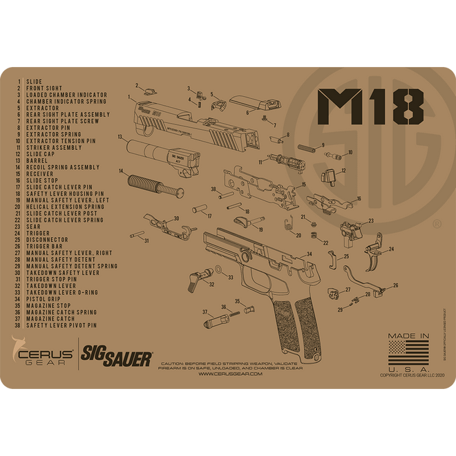 SIG SAUER® M18 Schematic Handgun Mat