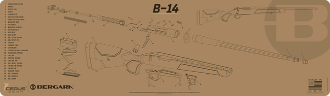 Bergara B-14 Schematic Magnum Gun Mat