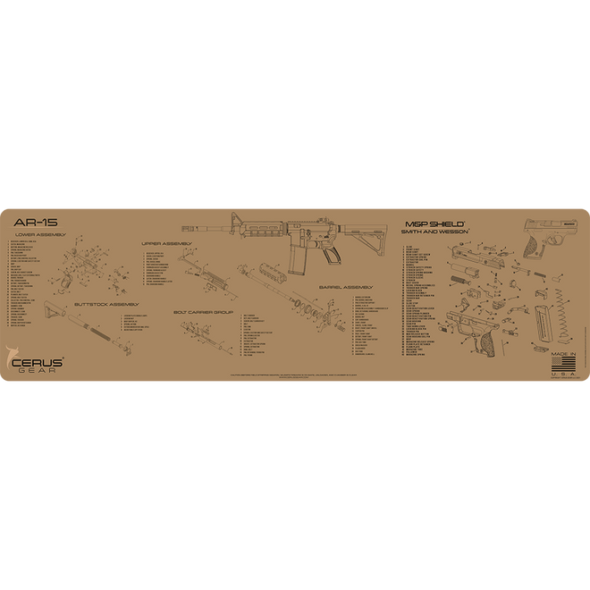 AR-15 & M&P Shield® Schematic Combo Magnum Gun Mat