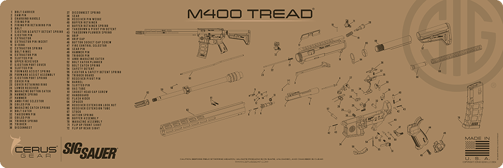 SIG SAUER® M400 Tread Schematic Rifle Mat