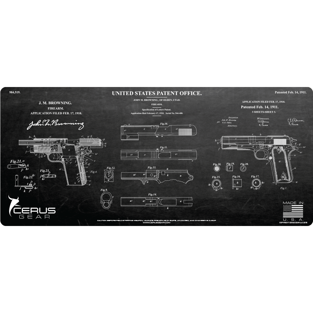 1911 Patent Handgun Plus Mat