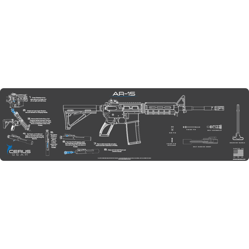 BIGGEST FIREARM CLEANING PAD FOR AR WITH STEP BY STEP GUIDE