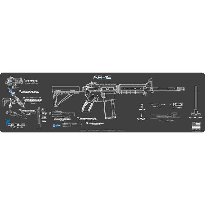 BIGGEST FIREARM CLEANING PAD FOR AR WITH STEP BY STEP GUIDE
