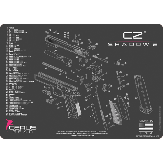 CZ® Shadow 2 Schematic Handgun Mat