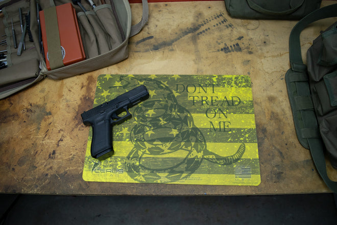 GADSDEN FLAG DONT TREAD ON ME GUN CLEANING BENCH MAT GLOCK