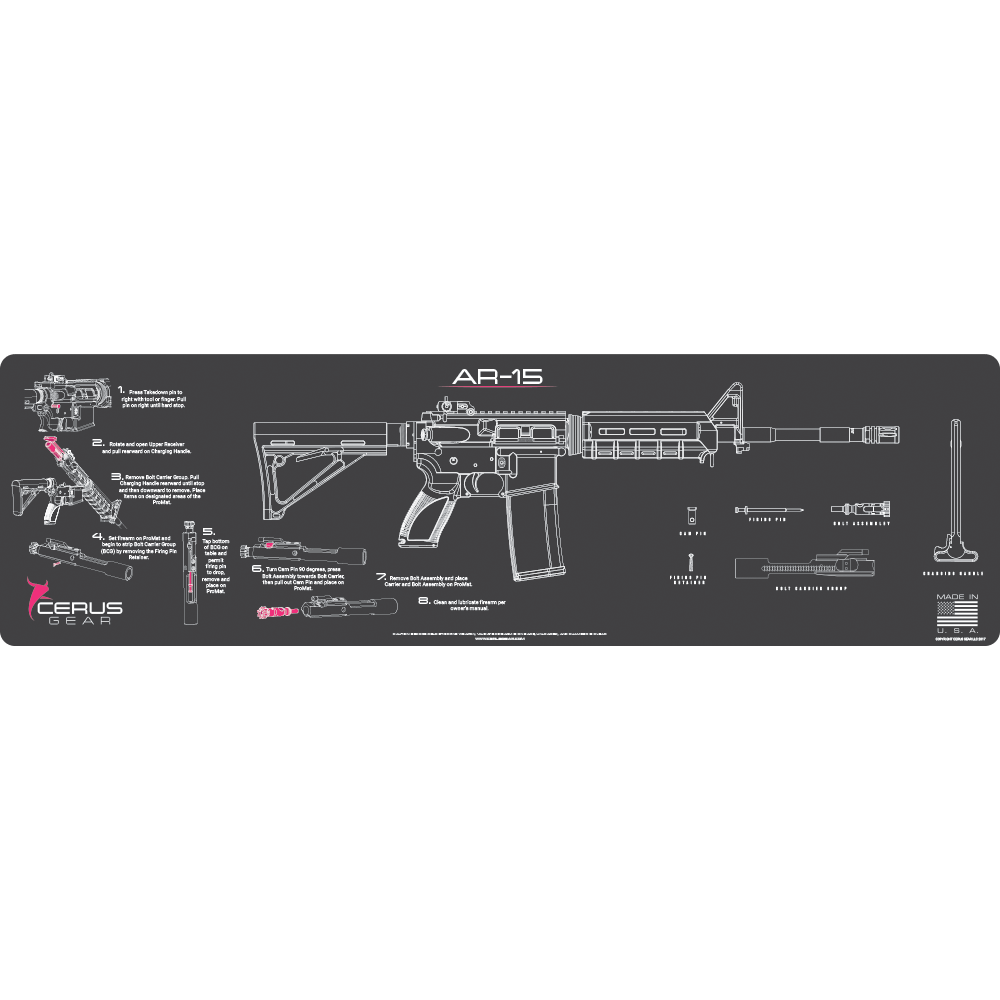 BIGGEST and BEST AR-15 Cleaning Mat with Guide