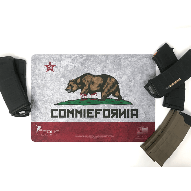 Commie-Fornia: No Right to Bear Arms Handgun Mat