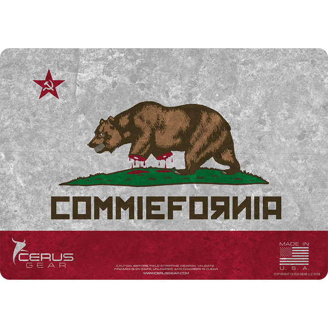 Commie-Fornia: No Right to Bear Arms Handgun Mat