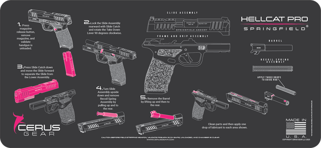 Springfield® Hellcat Pro Instructional Gun Mat