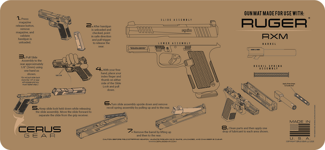 Ruger® RXM® Instructional Gun Mat