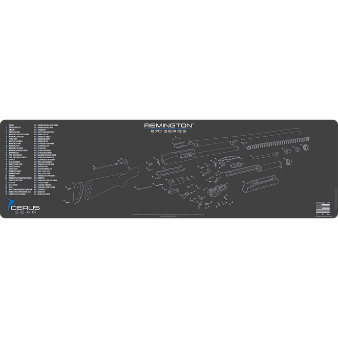 Remington 870 Schematic Magnum Gun Mat