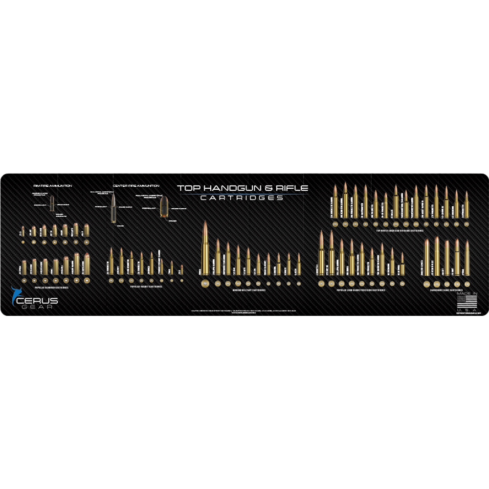 Top Handgun and Rifle Cartridges Magnum Gun Mat