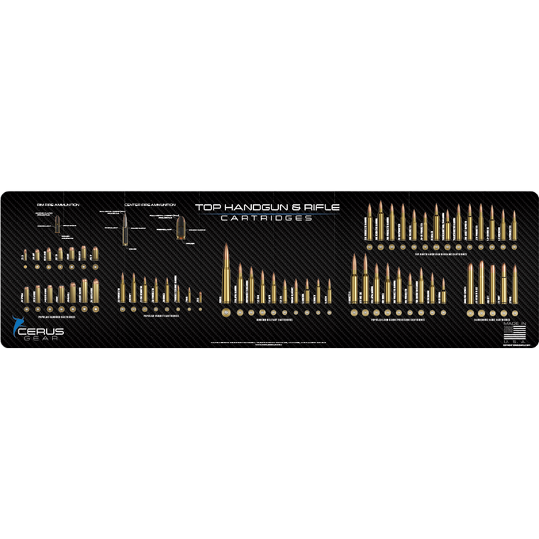 Top Handgun and Rifle Cartridges Magnum Gun Mat