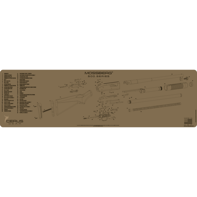 Mossberg 500 Schematic Magnum Gun Mat