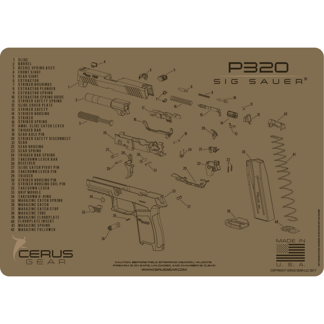 Best Looking Sig P320 Cleaning Mat