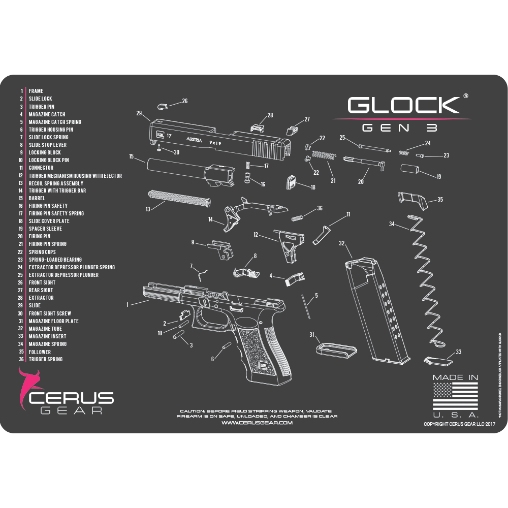 ACCURATE GLOCK GEN3 CLEANING MAT