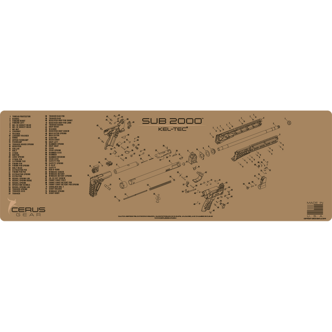 Kel-Tec® SUB 2000 Schematic Rifle Mat
