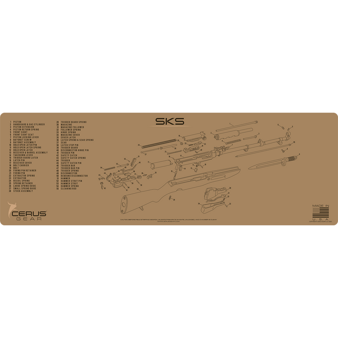 SKS Schematic Rifle Mat