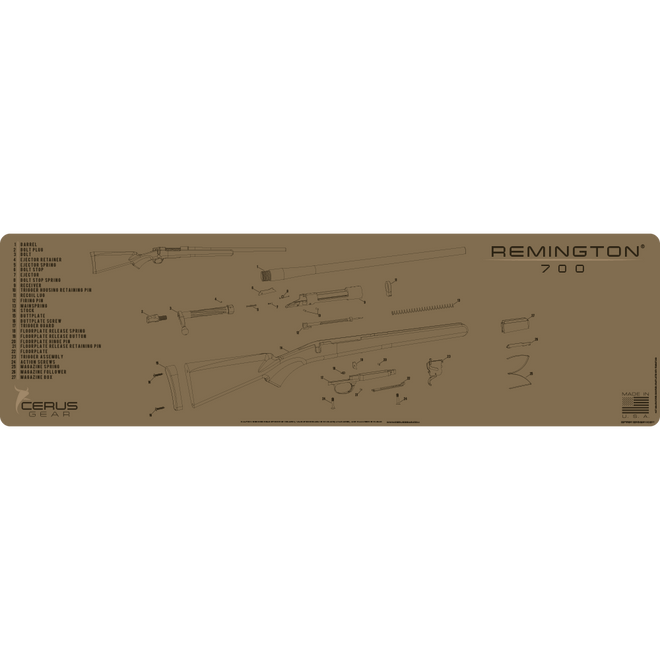 Remington® 700 Schematic Gun Mat