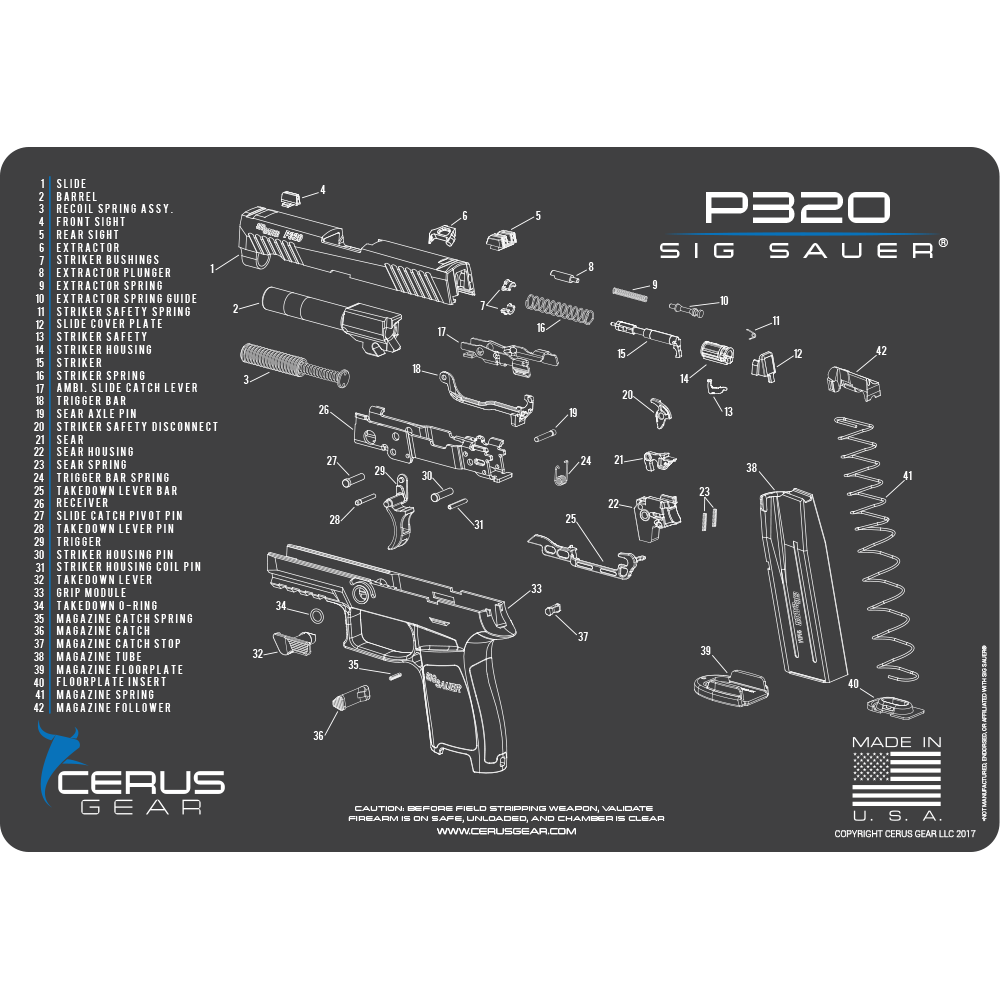SIG SAUER P320 CLEANING MAT