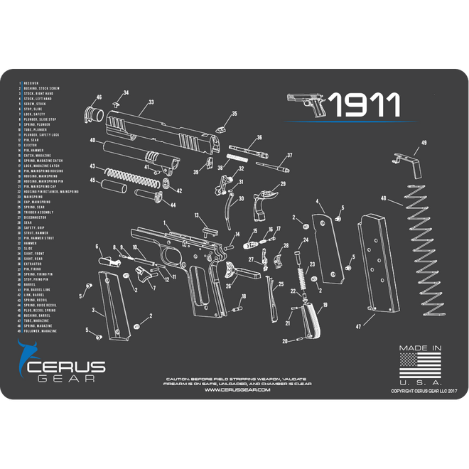 Best 1911 Gun Cleaning Schematic