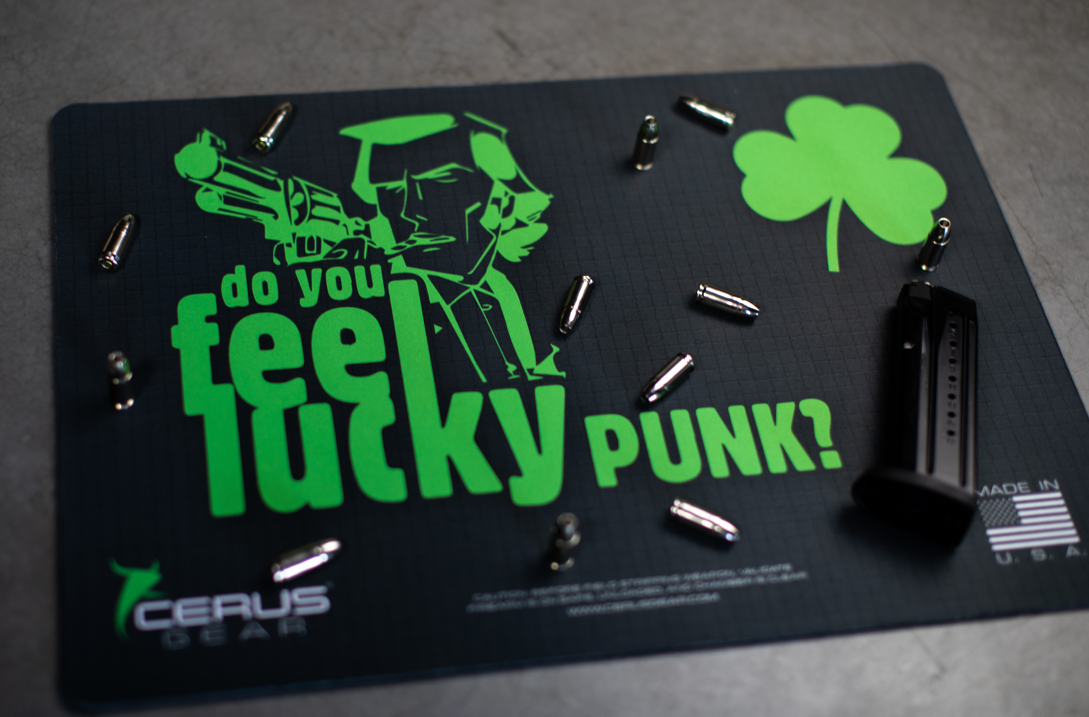 **LIMITED EDITION** Do You Feel Lucky? Handgun Mat