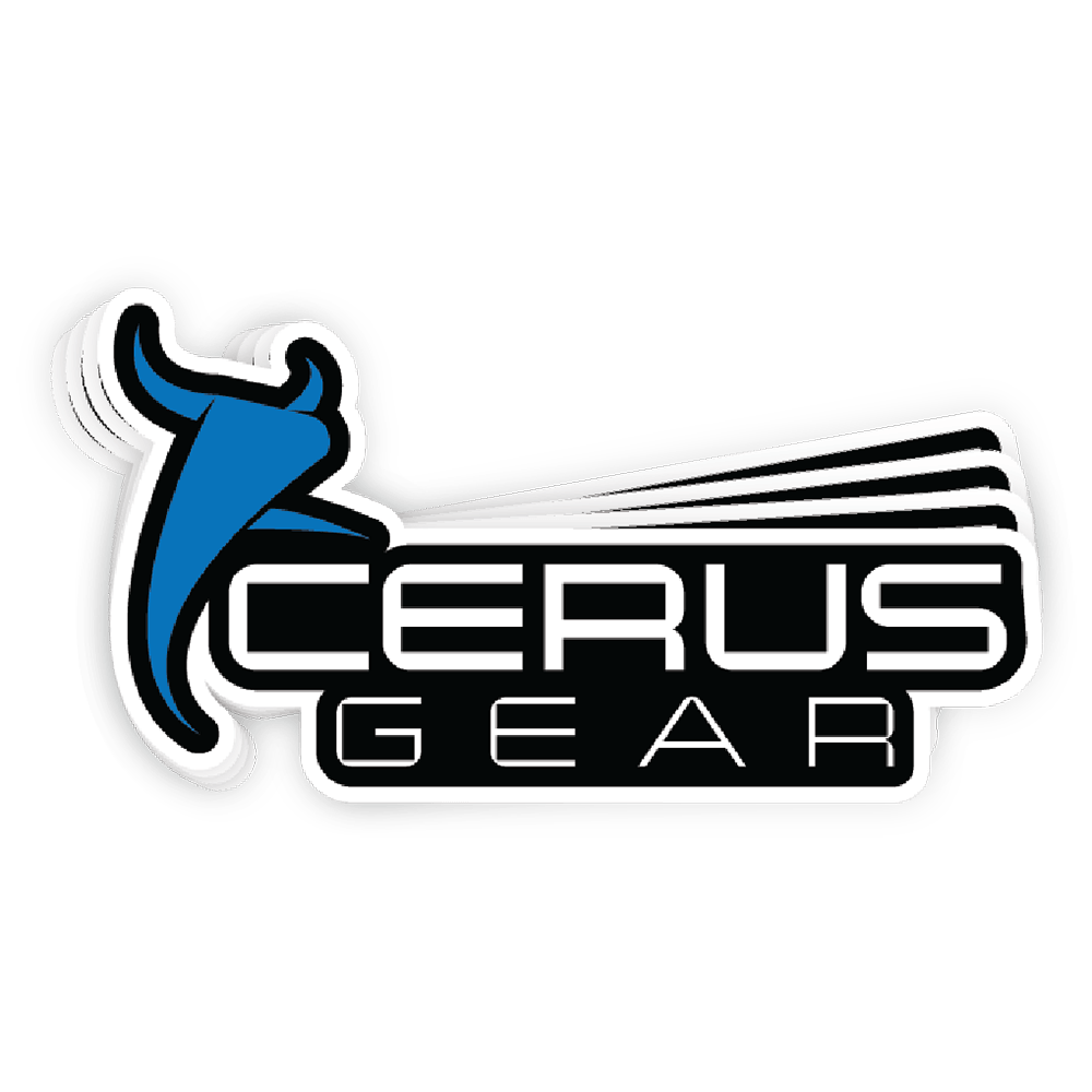 Cerus Gear Logo Decal Die Cut Sticker Indoor/Outdoor Use Size: 4" x 2.2"