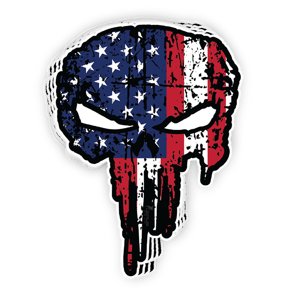 Reaper Patriot Decal Die Cut Sticker Indoor/Outdoor Use Size: 3" x 4"