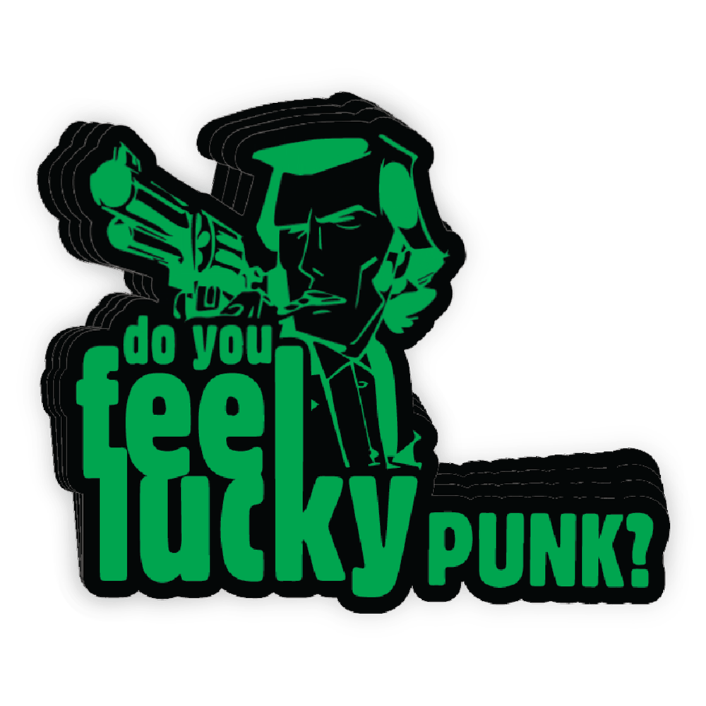 Do You Feel Lucky? Decal Die Cut Sticker Indoor/Outdoor Use Size: 3.75" x 3"