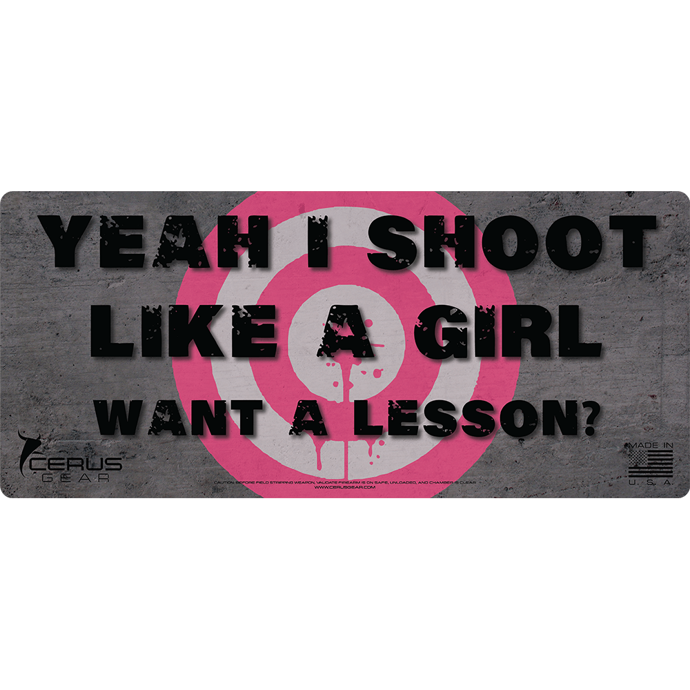 Shoot Like A Girl Handgun Plus Mat