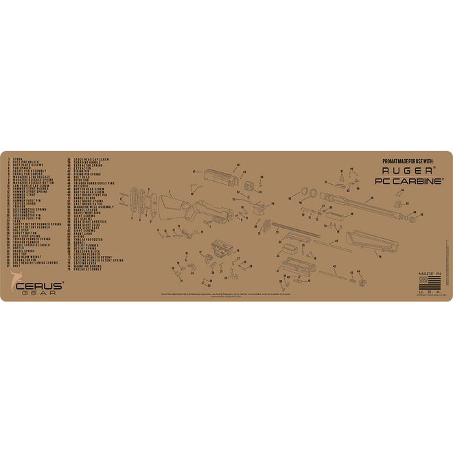 Ruger PC Carbine® Schematic Rifle Mat