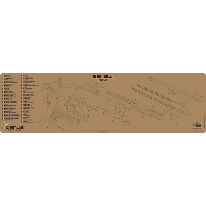 Benelli Nova Schematic Magnum Gun Mat
