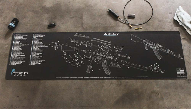 AK-47 Schematic Magnum Gun Mat