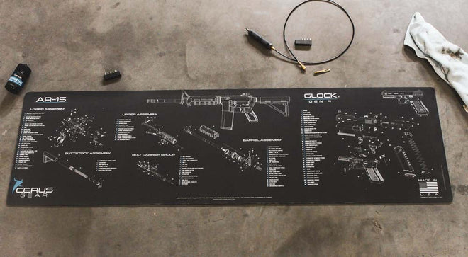 AR-15 & Glock Gen 4® Schematic Combo Magnum Gun Mat
