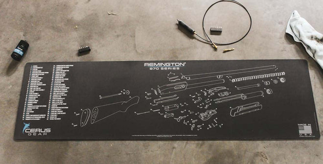 Remington 870 Schematic Magnum Gun Mat