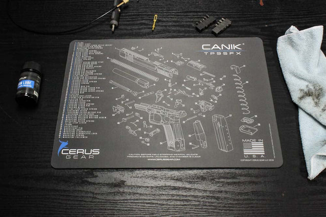 CANIK® TP9SFX Schematic Handgun Mat