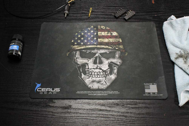 Military Skull Handgun Mat