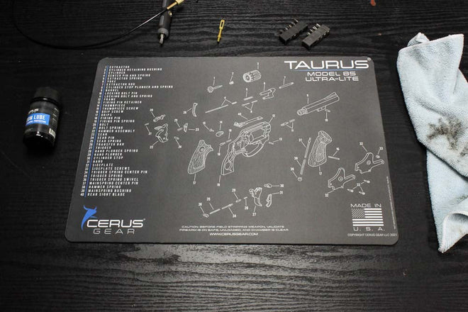 Taurus Model 85 Schematic Handgun Mat