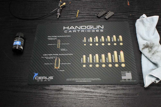 Top Handgun Cartridges Gun Mat